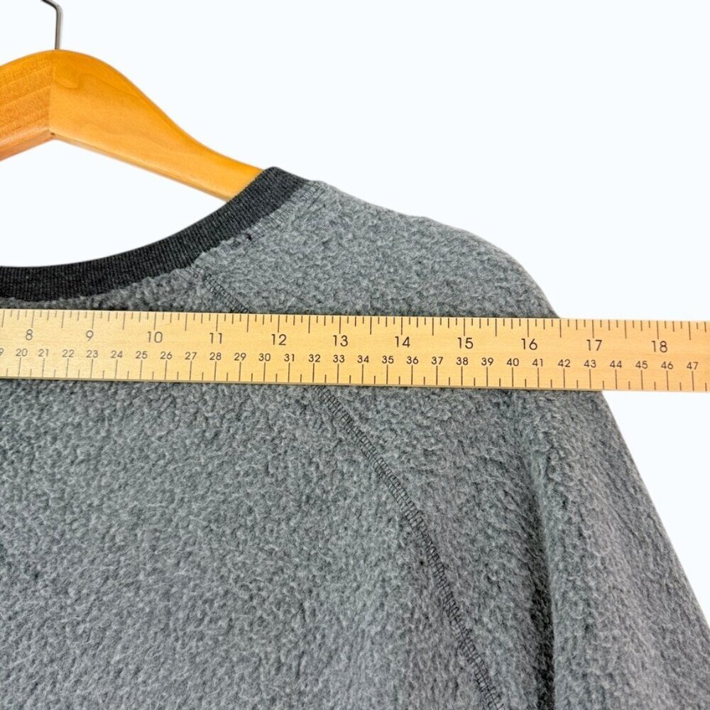 Gray Fleece Sweatshirt Women L Crewneck Cozy Soft Athleisure Pullover Casual - Picture 4 of 9
